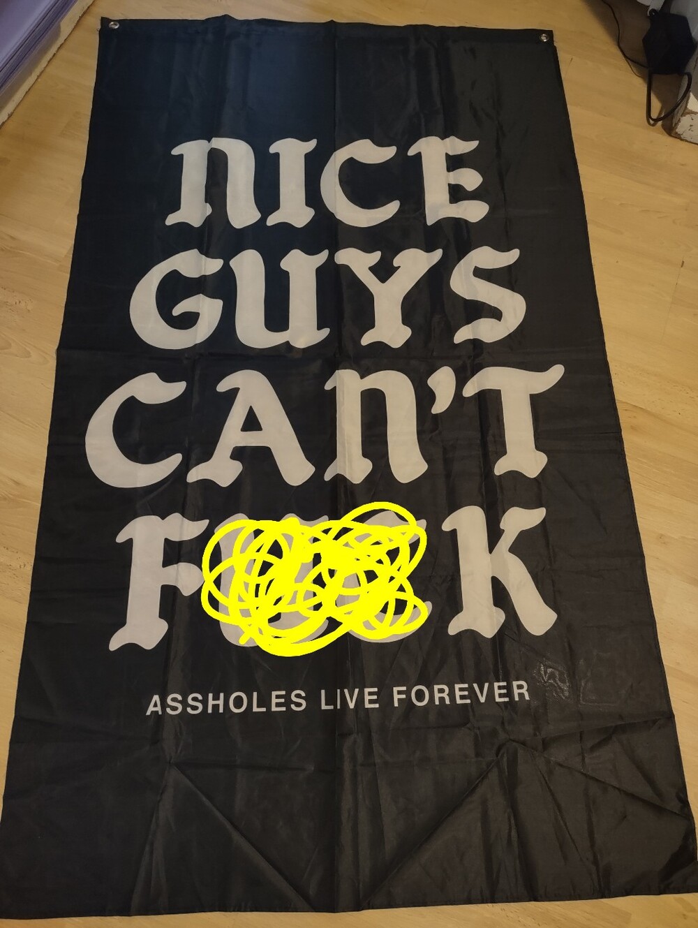 Nice Guys Can't F*CK Flag | Assholes Live Forever